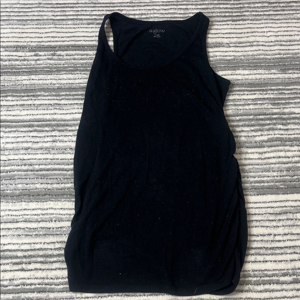 a:glow Black Racerback Tank